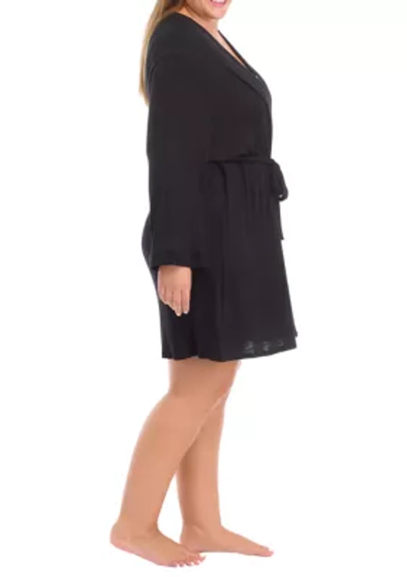 Plus Rib Knit Robe