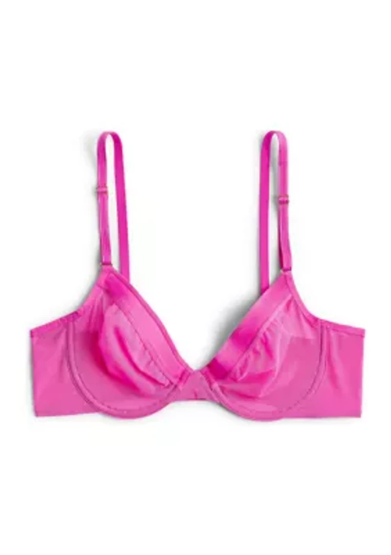 Mesh Unlined Underwire Bra