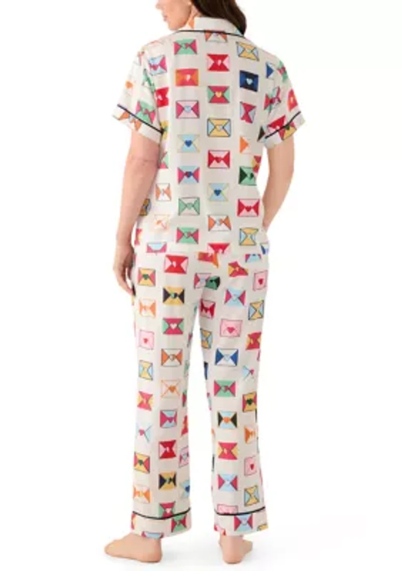 Women's 12 Love Letters Short Sleeve Pajama Set