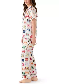 Women's 12 Love Letters Short Sleeve Pajama Set