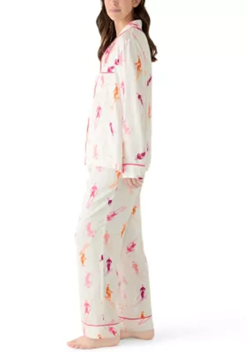 Women's Blue Bird Long Sleeve Pajama Pants Set