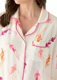 Women's Blue Bird Long Sleeve Pajama Pants Set