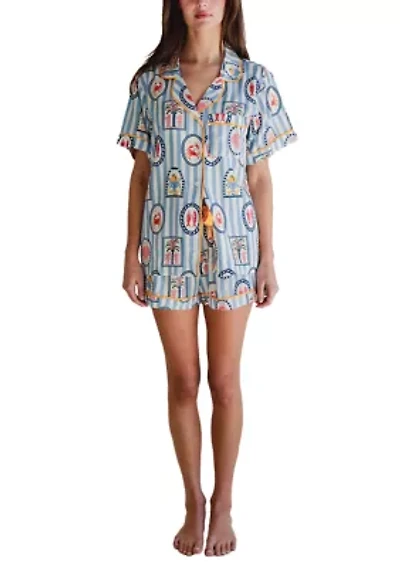 Women's Short Sleeve Shorts Amalfi Set