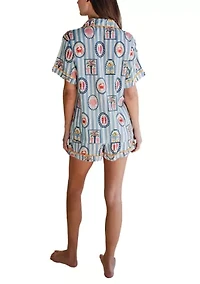 Women's Short Sleeve Shorts Amalfi Set