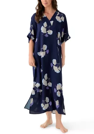Women's Ginko Challis Dolman Sleeve Caftan