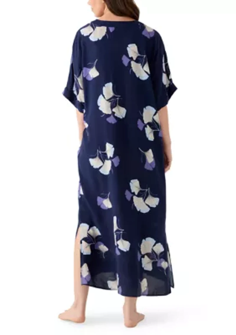 Women's Ginko Challis Dolman Sleeve Caftan