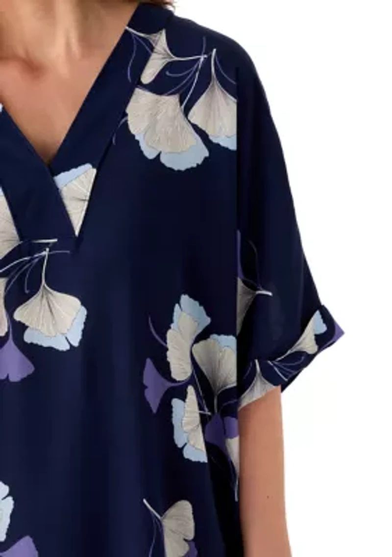 Women's Ginko Challis Dolman Sleeve Caftan