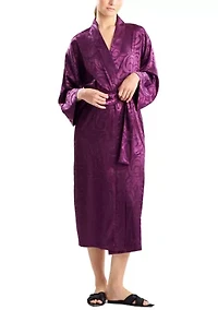 Scroll Satin Jacquard Robe