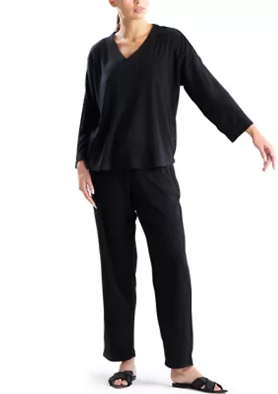 Women's Terry Lounge Top and Pant Set