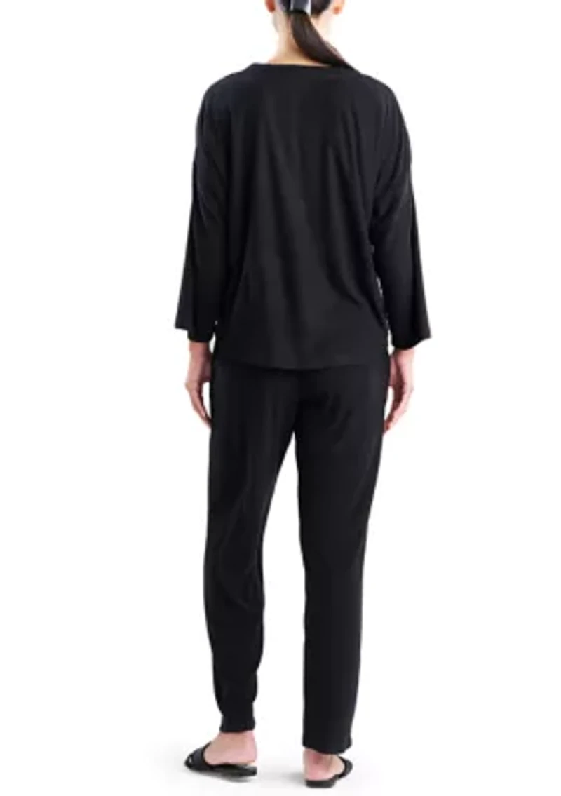 Women's Terry Lounge Top and Pant Set