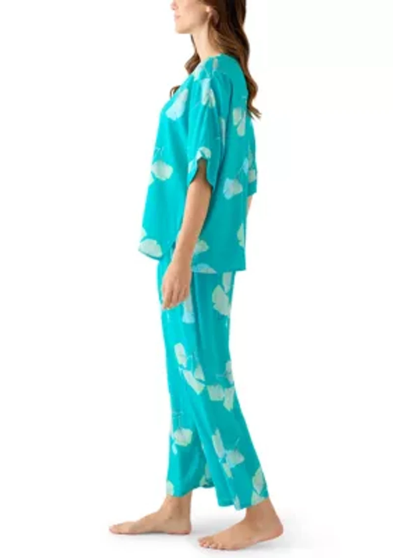 Women's Gingko Challis Pajama Set