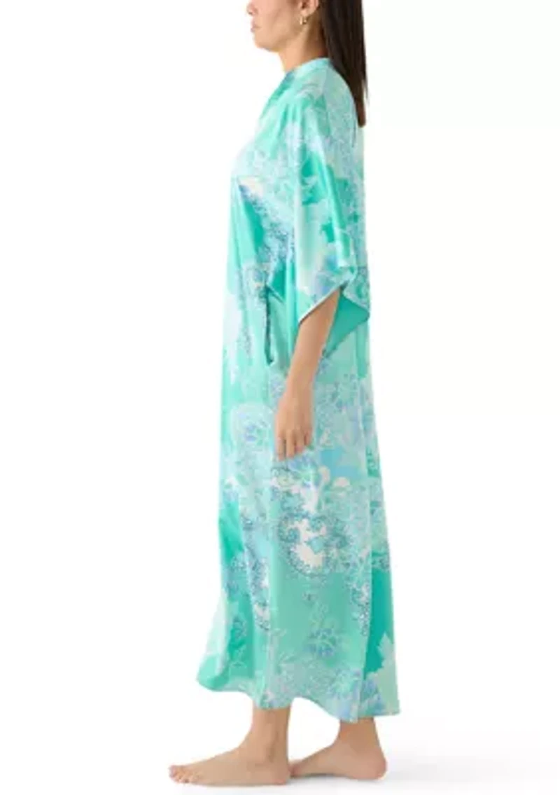 Women's Mandarin Butterfly Caftan Nightgown