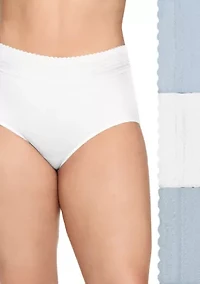 No Pinching, Problems® Cotton Lace Briefs - 3 Pack