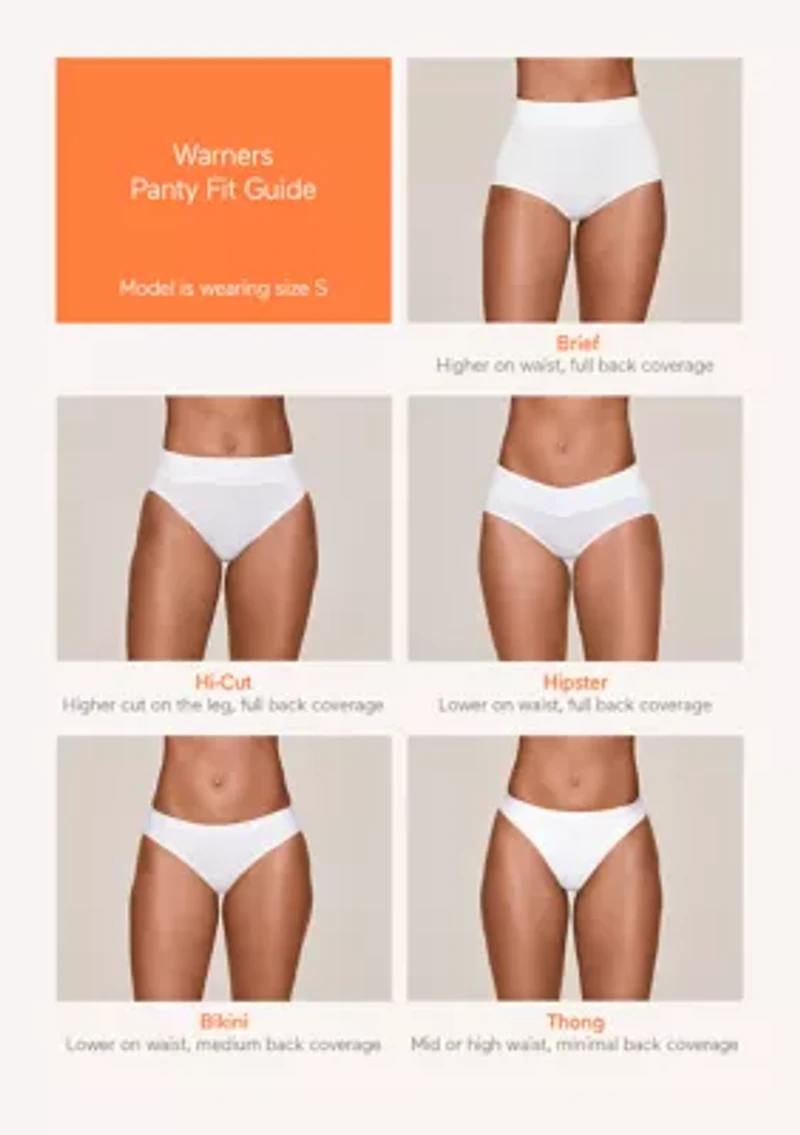 Women's No Pinching, Problem Dig-Free High Waist Ribbed Hi-Cut Panty