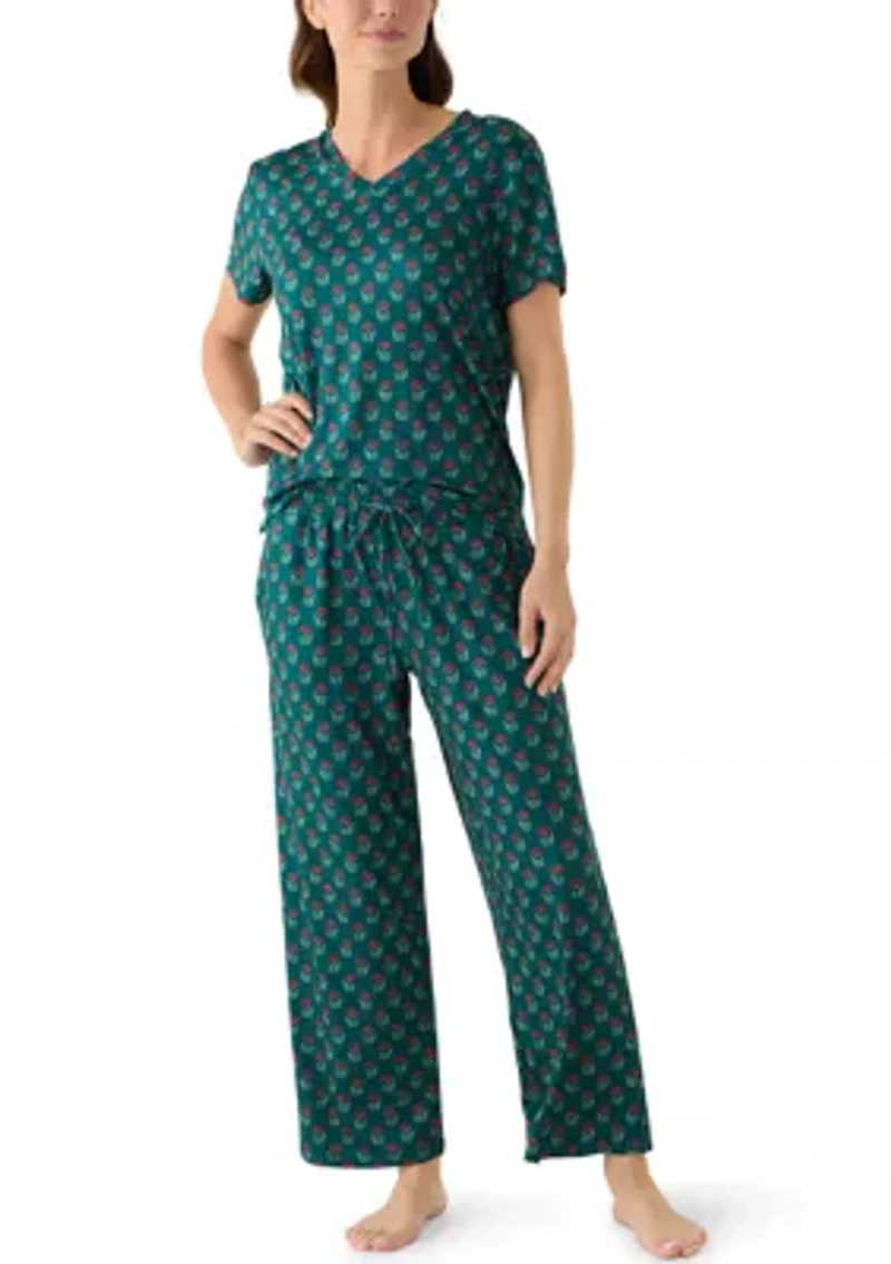 Women's Alli Short Sleeve T-Shirt and Pants Pajama Set