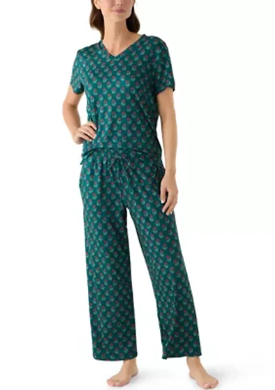 Women's Alli Short Sleeve T-Shirt and Pants Pajama Set