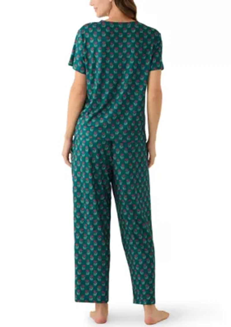 Women's Alli Short Sleeve T-Shirt and Pants Pajama Set