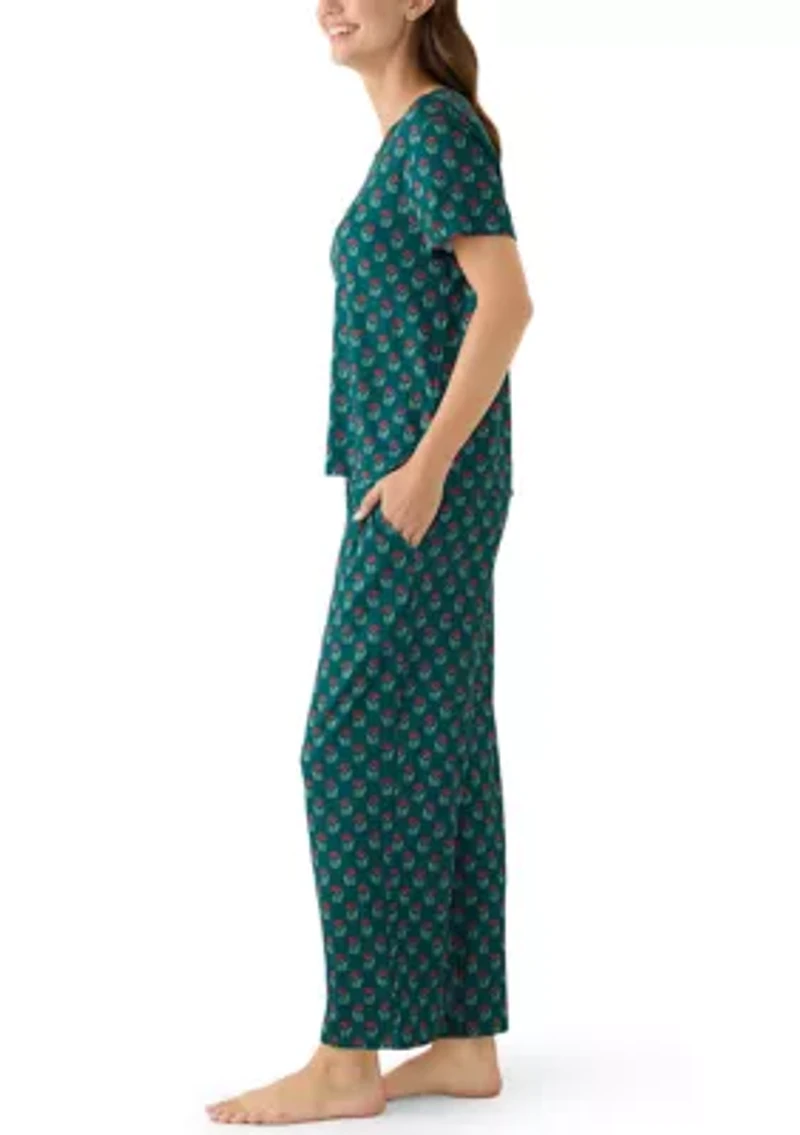 Women's Alli Short Sleeve T-Shirt and Pants Pajama Set