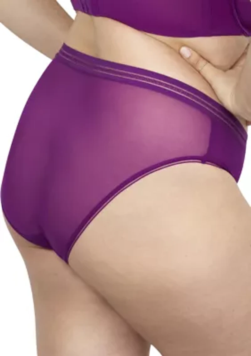 Sheer Mesh High Cut Brief Panty