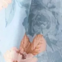 Carlie Floral Lace Trim Satin Wrapper Robe
