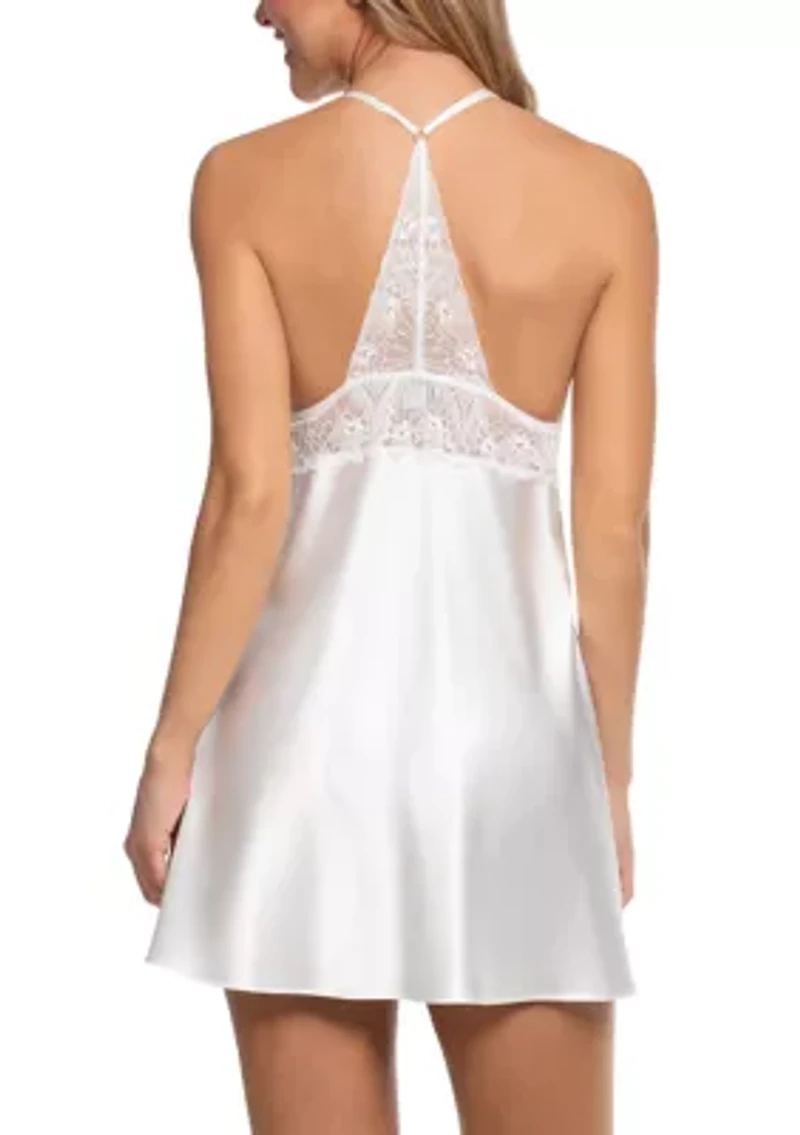 Women's Sleeveless Bridal Chemise with Lace