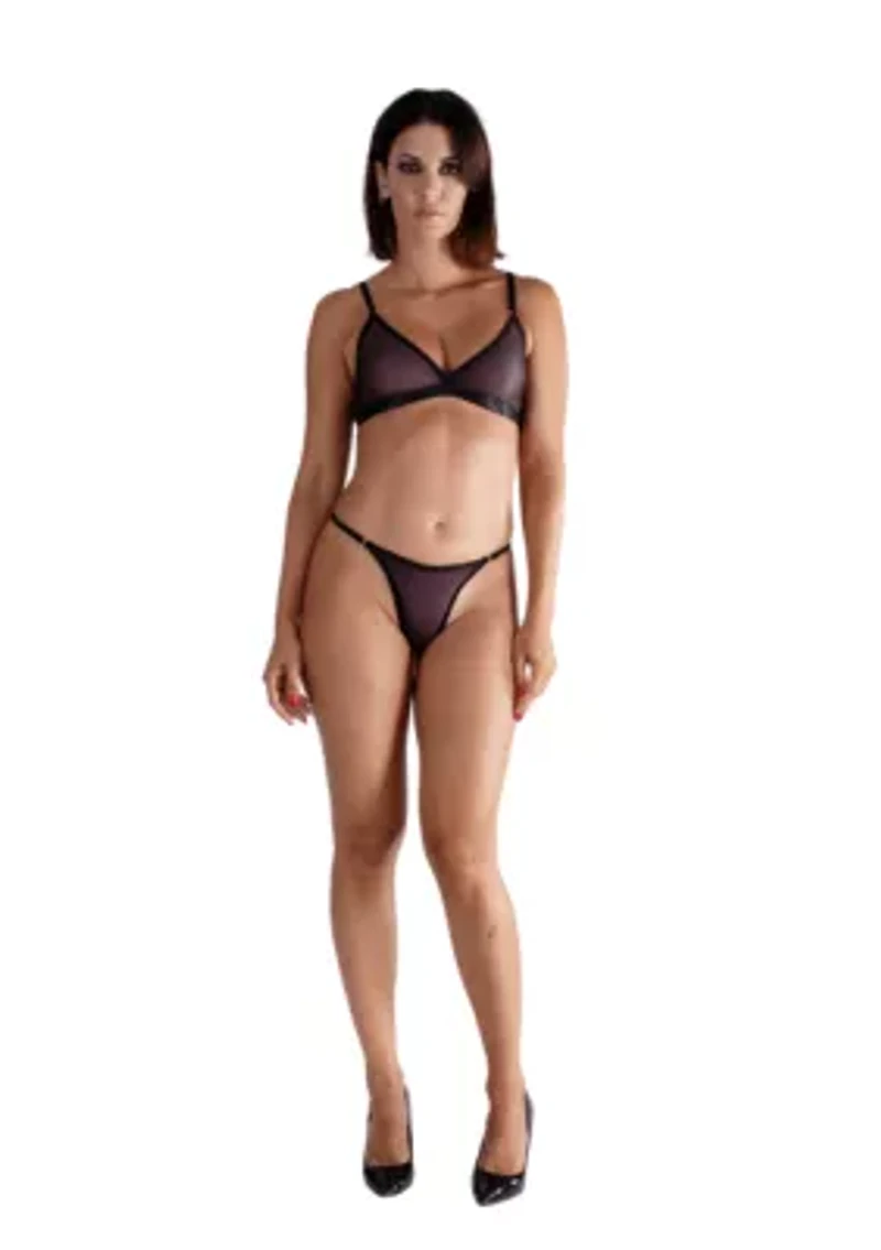 Lustrous Sheer Triangle Bralette