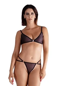 Lustrous Sheer Front Closure Triangle Bra