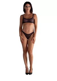 Lustrous Sheer V-cut Thong