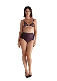 Lustrous Sheer High-waisted Brief