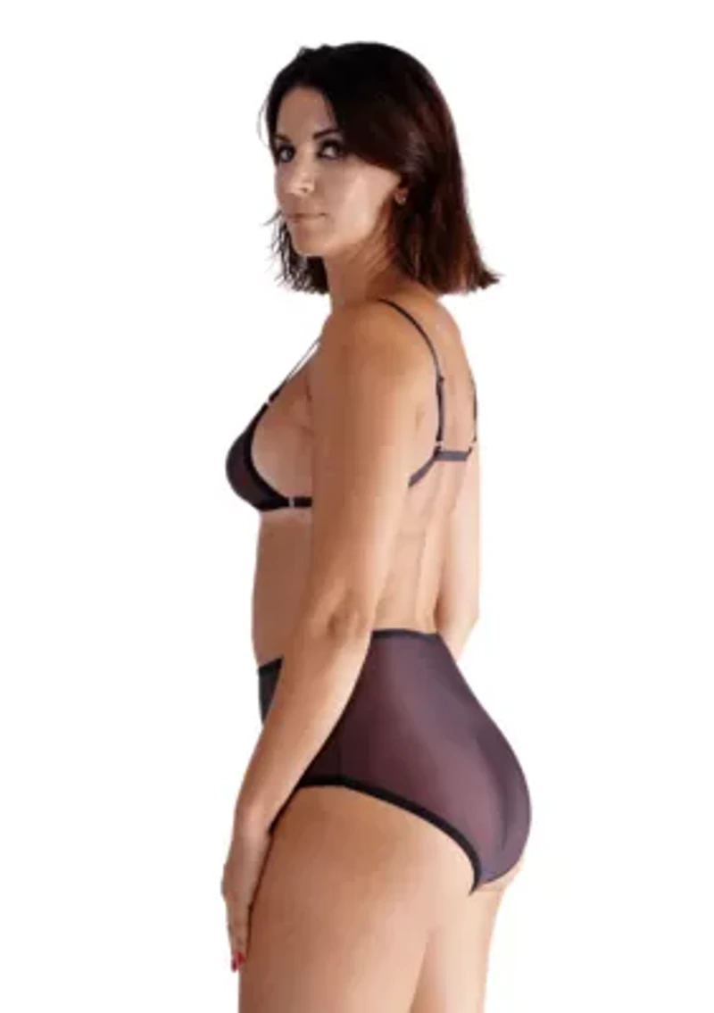 Lustrous Sheer High-waisted Brief