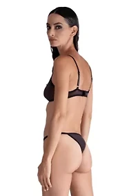 Lustrous Sheer High-cut Thong