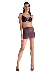 Lustrous Sheer Micro Mini Skirt