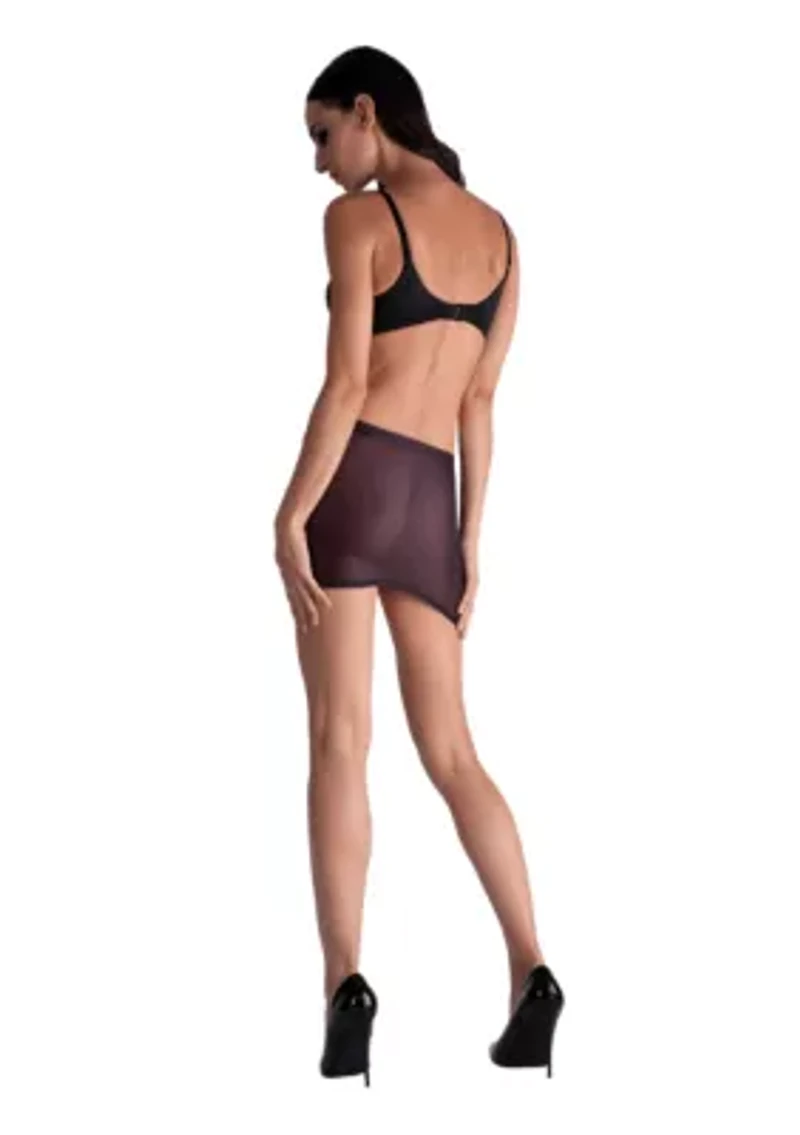 Lustrous Sheer Micro Mini Skirt