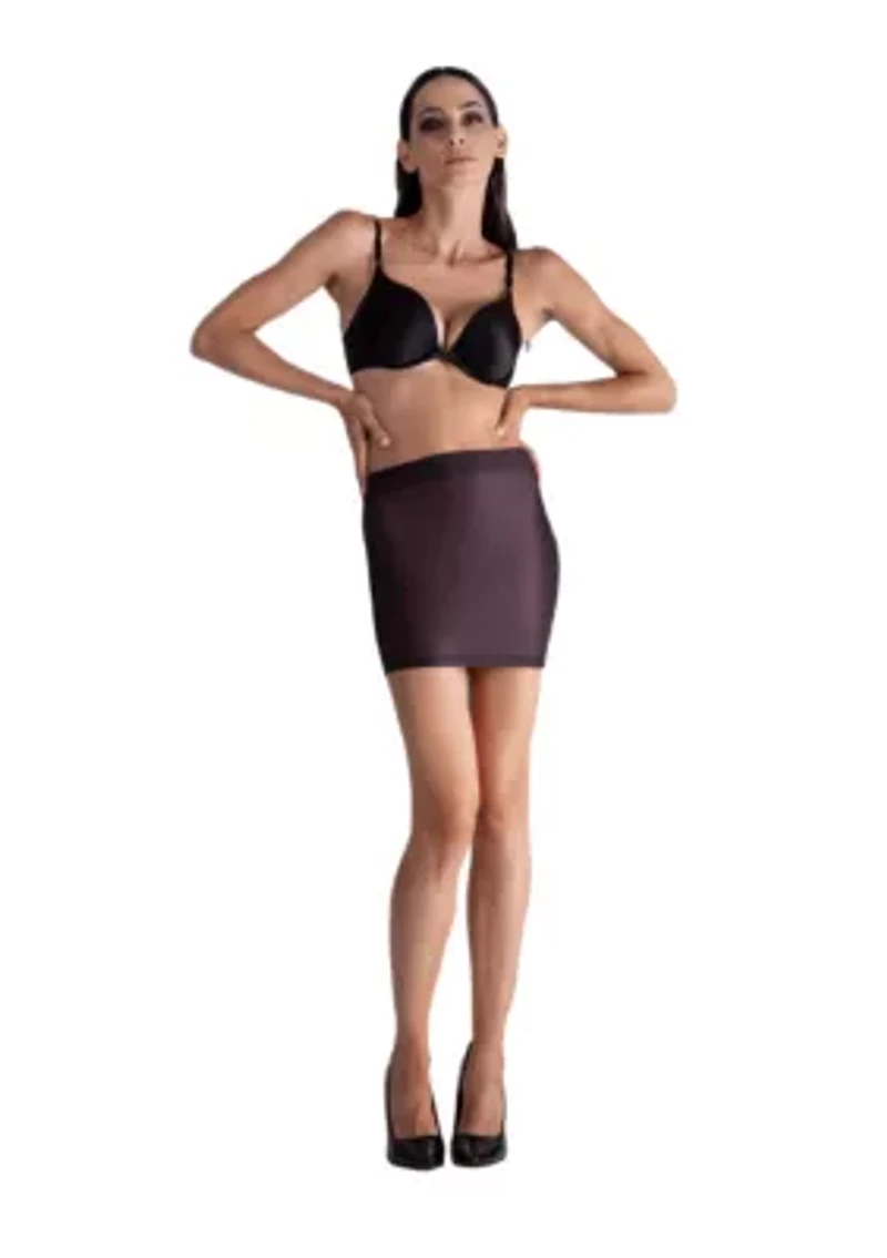 Lustrous Sheer Bodycon Mini Skirt