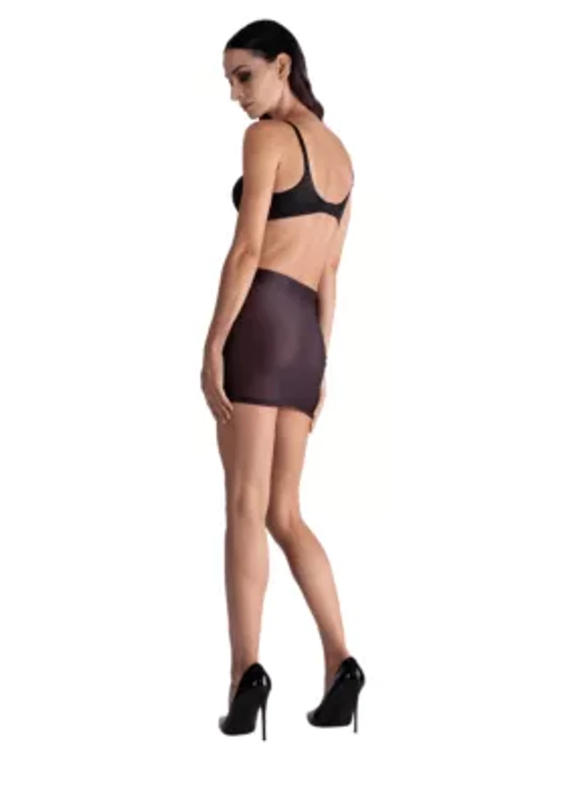 Lustrous Sheer Bodycon Mini Skirt