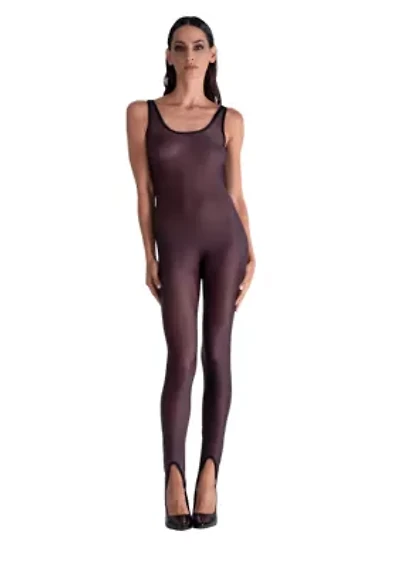 Lustrous Sheer Stirrup Tank Bodystocking