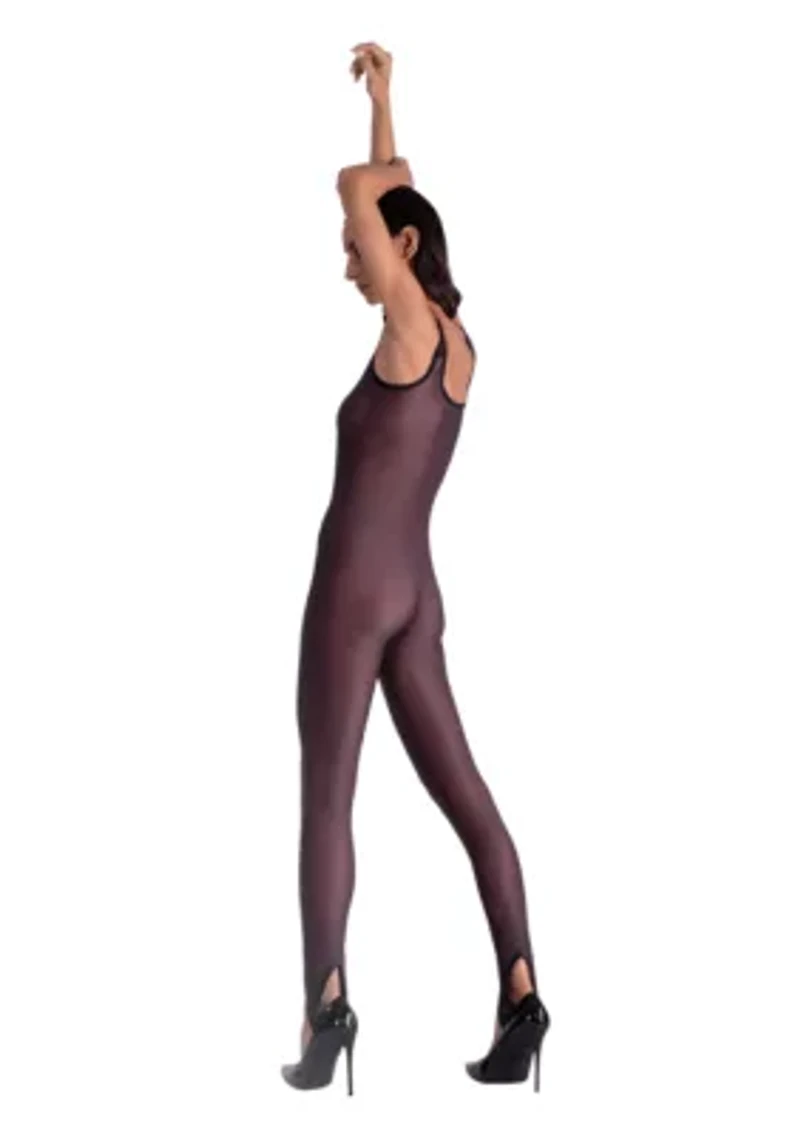 Lustrous Sheer Stirrup Tank Bodystocking