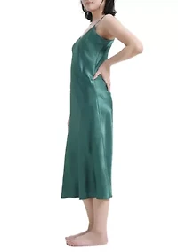 Lustrous Silky Shiny Satin Slip Dress