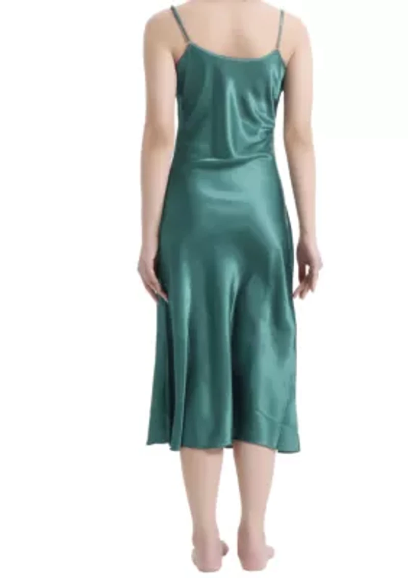 Lustrous Silky Shiny Satin Slip Dress