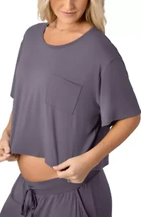 Aria Casual Cropped Short Sleeve Top