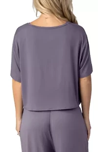 Aria Casual Cropped Short Sleeve Top