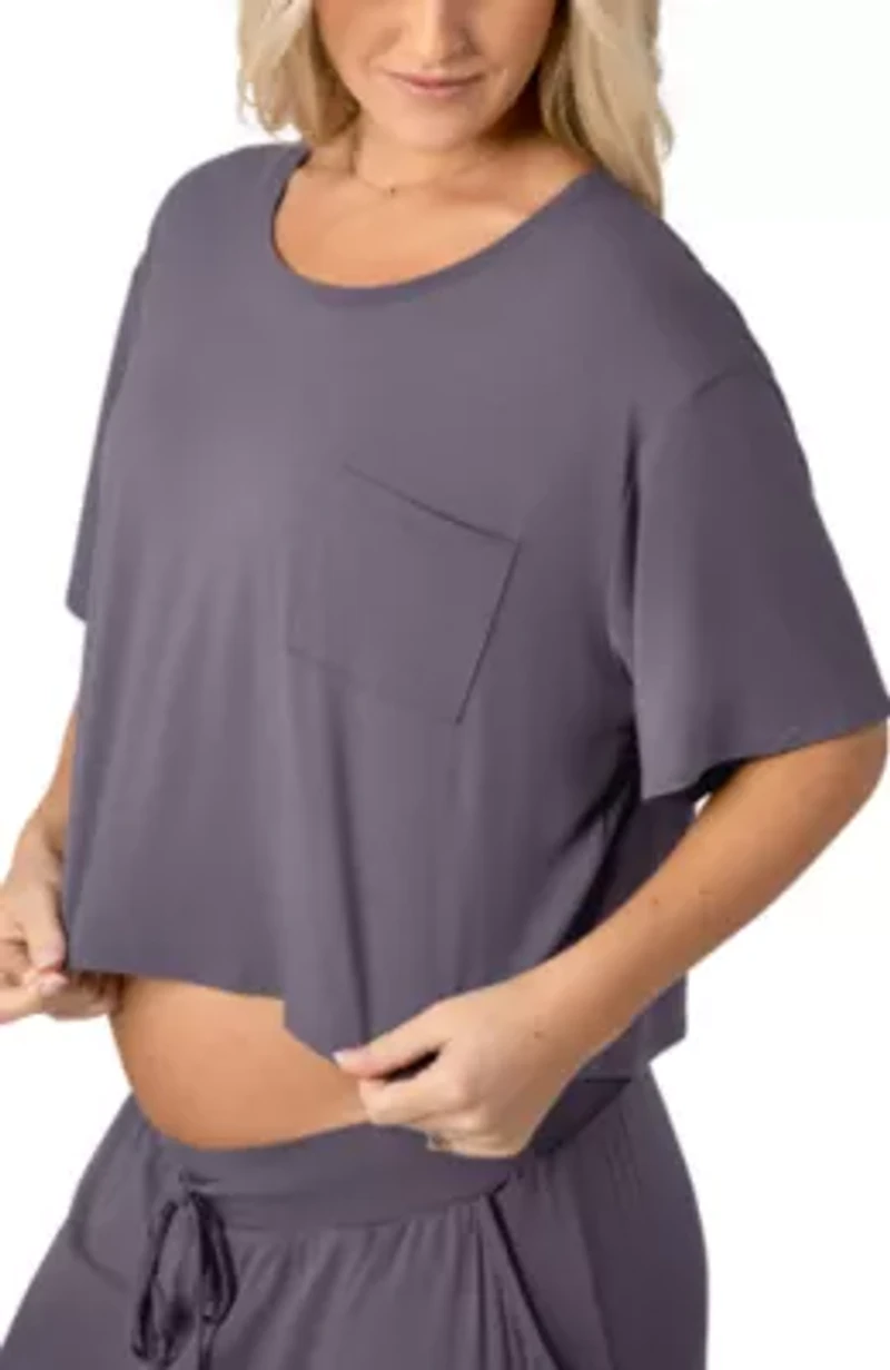 Aria Casual Cropped Short Sleeve Top