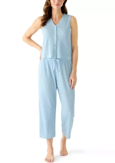 Women's Vest and Capri Pants Pajama Set