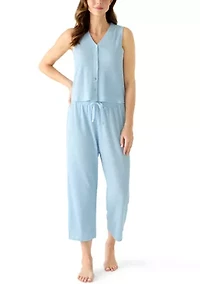 Women's Vest and Capri Pants Pajama Set