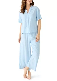 Women's Short Sleeve Print Pajama Set