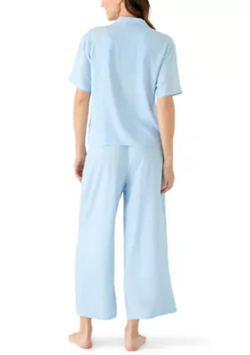 Women's Short Sleeve Print Pajama Set