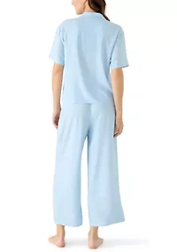 Women's Short Sleeve Print Pajama Set