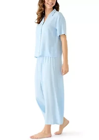 Women's Short Sleeve Print Pajama Set