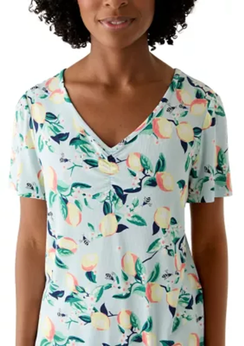 Women's Ribbed Shirt and Pants Pajama Set