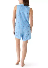 Women's Sleeveless Bermuda Pajama Set